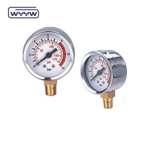 Hydraulic equipment Back Pressure Gauge Stainless Steel 60mm