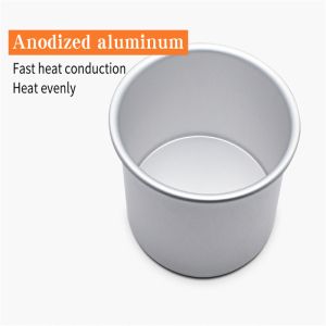 Food Grade 4 Size Aluminium Alloy Heightening Deep Removable Cake Mold