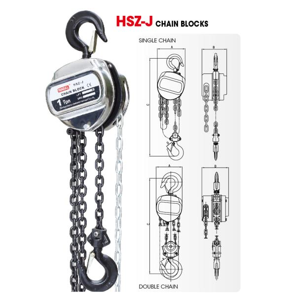 0.5-30T HSZ-J Type Silver Steel Construction Lifting Equipment Manual Chain Block