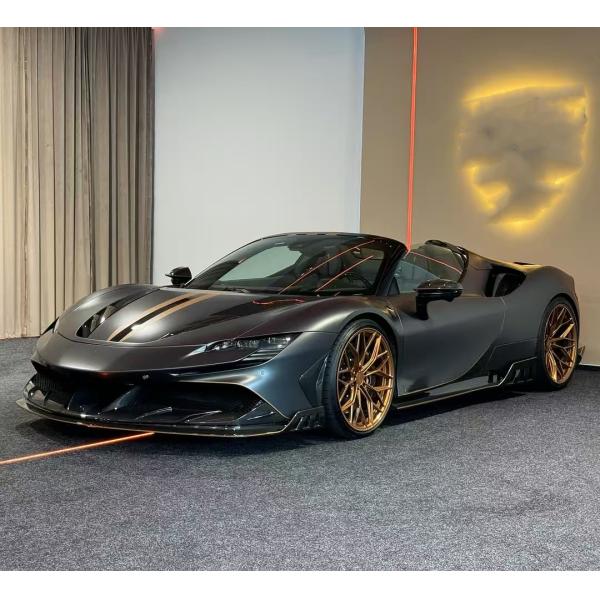 Ferrari SF90 Carbon Fiber Body SF90 KY PP Plastic Diffuser Spoiler Side Skirt Body Kit