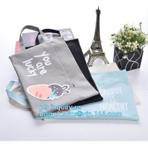 Canvas Stationery Pencil Bag, Zipper Canvas Pen Pencil Case Stationery Pouch Bag