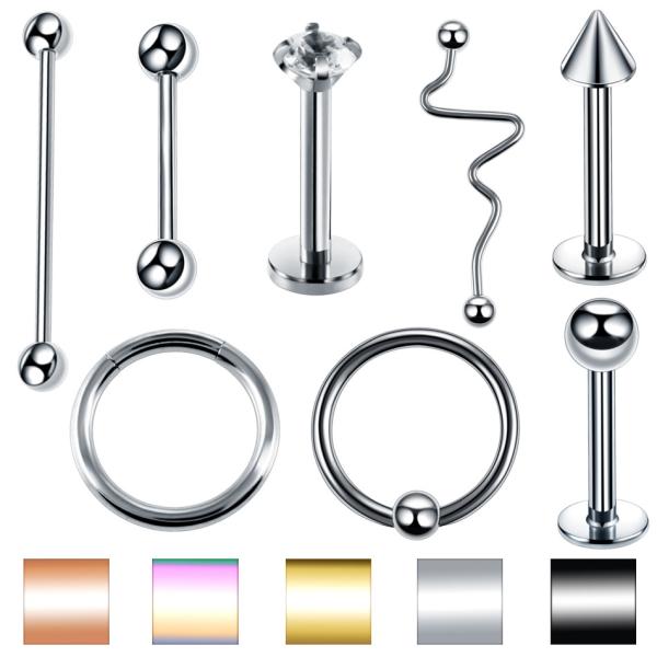 Steel Ear Stud Segment Rings Nose Hoop Ear Septum Helix Piercings Orelha Cartilage Lip Captive Tongue Piercings Sexy Jew