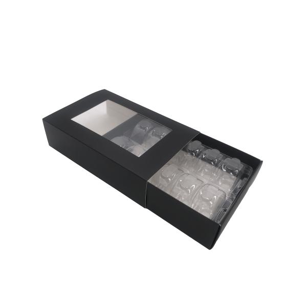 Buy Matt Lamination Disposable Macaron Box Sleeve Packaging With Plastic Insert at wholesale prices