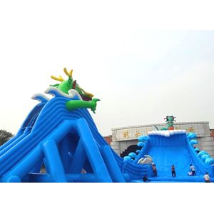0.55mm PVC Tarpaulin Giant Inflatable Slide With Double Stitching