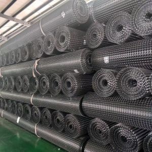 30kn PP Plastic Biaxial Geogrid for Road Construction Length 50-100m Raw