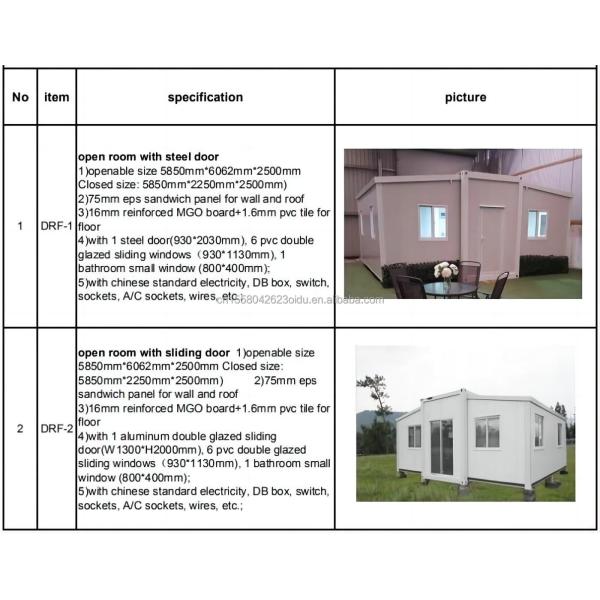 Family Living with Bulk Extendable Container House and Foldable Prefabricated House 2 Bedroom Family House