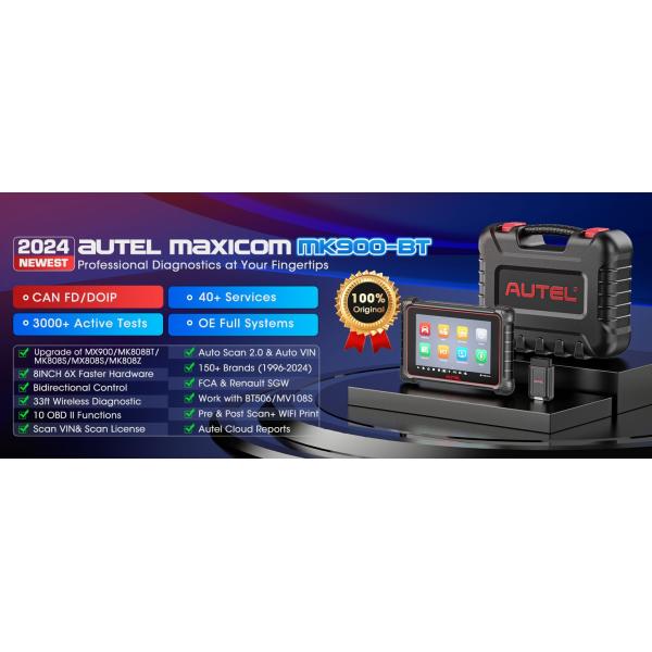 Autel MaxiCOM MK900BT Bidirectional Diagnostic Scanner Update of MX900 MK808BT MK808S CAN-FD&DOIP