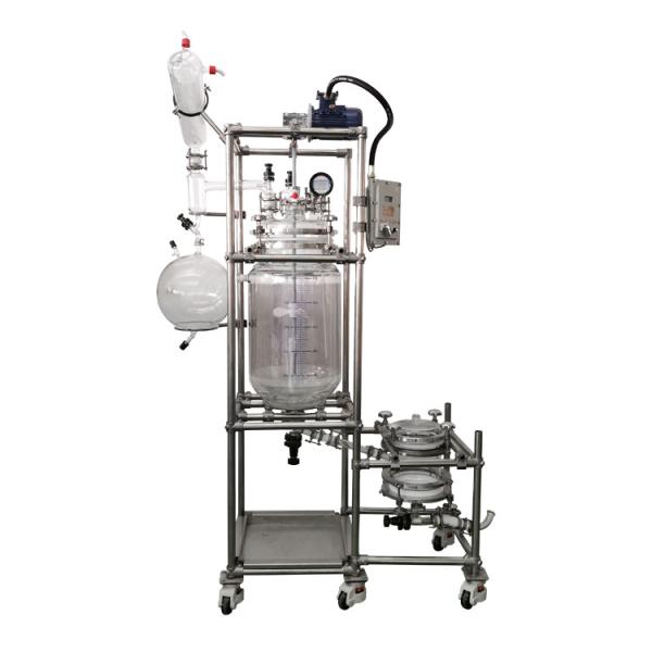 10L 20L 50L 100L 150L 200L Laboratory Chemical Reactor Jacketed Double Layer Glass Stirred Tank Reactor