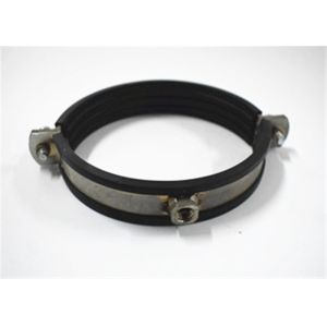 Black Rubber Ring Split Pipe Clamp For Tube System With Galvanized 80-400MM