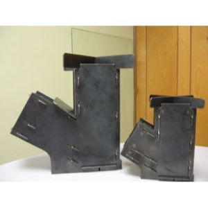 Drawing Room Heavy Duty Stainless Steel Rocket Wood Burning Stove with Support