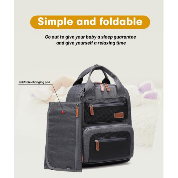 Luxury Mommy Travel Waterproof Baby Diaper Backpack Multifunctional Laptop Bag for Mom&Dad Diaper Bag