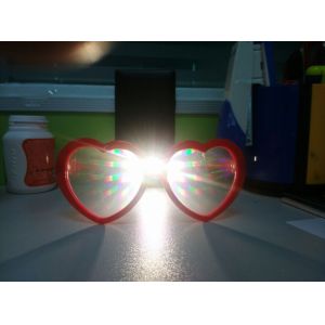 Heart Frame Clear Diffraction Glasses Red Heart Frame For Party Wedding Music