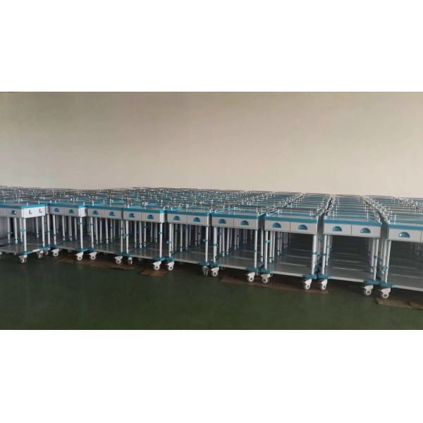 Hospital Medical Records Crash Cart ABS Emergency Medical Cart Trolley with Drawers Trolley Medical