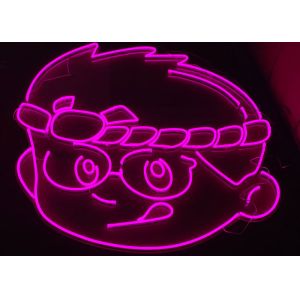 EU Plug 100cm Acrylic Led Neon Signs Silica Gel AC240V