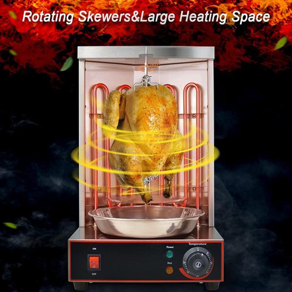2 Burners Electric Vertical Rotisserie Chicken Broiler for Automatic Meat Production