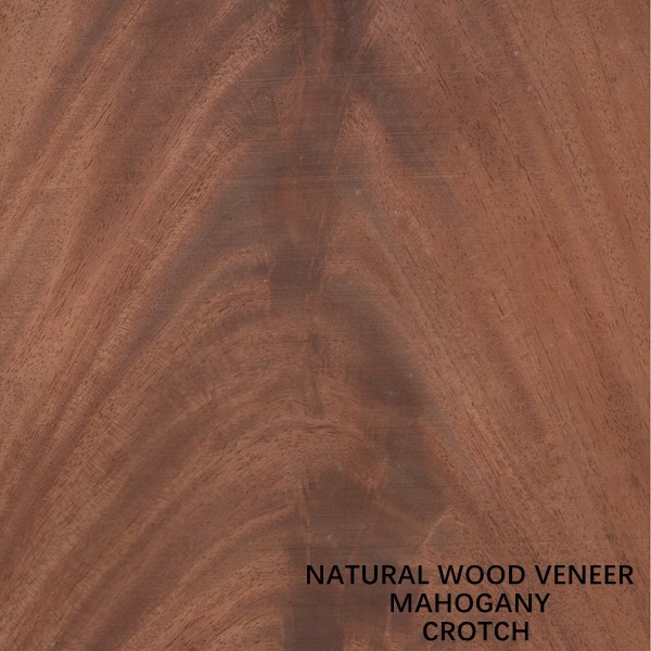 Buy Fleeced Back Natural Mahogany Wood Veneer 0.5mm Special Crotch For Hotel Decoration at wholesale prices