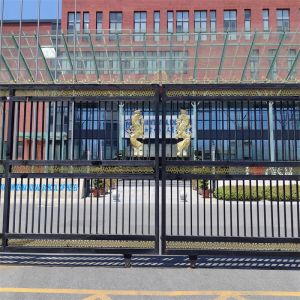 Sandblasted Cast Black Wrought Iron Gate 72x96 for Driveway