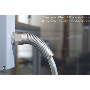 Anti-Bend Protecting Metal M20 Cable Gland, Anti-Kink Metallic Metric IP68 Cable