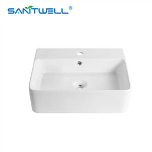 AB8457 Modern Rectangular Art Basin Above Counter Basin Ceramic Basin