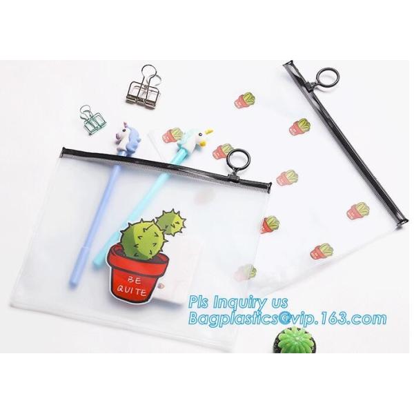 Buy Sale Direct Custom Clear Vinyl Transparent PVC Slider Zip lock Bag, Different Size Plastic Document Bag, Non-toxic odorl at wholesale prices
