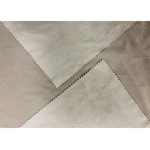 110GSM Microsuede Upholstery Fabric / Recycled Pet Fabric Eco Friendly Oyster