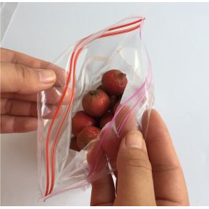 PE Transparent double zipper sealing bag wholesale double self-styled zipper bag
