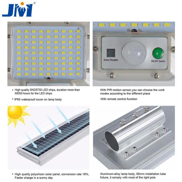Buy 150w Ip66 Led Solar Integrated Lamp Square 3 Heads 900x220x50mm at wholesale prices