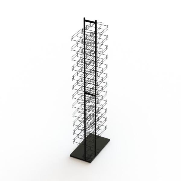 Buy Double Sides Floor Hat Rack 24- Layers Wire Baseball Cap Display Rack at wholesale prices