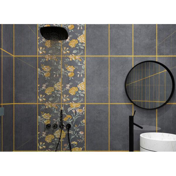 Buy Dark Gray 300x600mm Ceramic Wall Tile AAA Grade Firebrick at wholesale prices