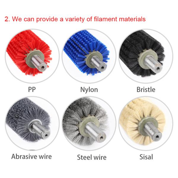 Potato Peeling Roller Sweeper Brush Roller OEM For Conveyor Belt