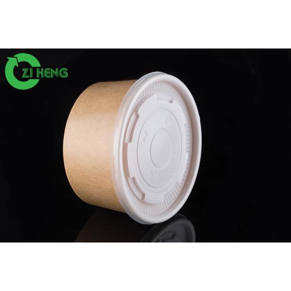 Environmentally Friendly Take Away Custom Logo Printed Disposable 400ml Kraft