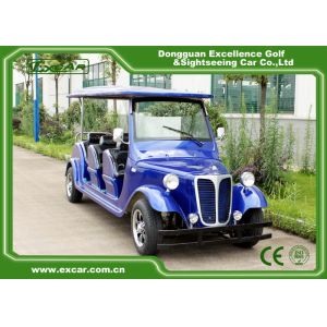 Elegant Blue Electric Classic Cars 6 Seater Electric Vintage Car