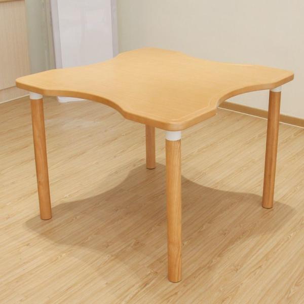 Buy Scandinavian Style Solid Wooden Dining Table Easy Cleaning Polygonal Shape at wholesale prices