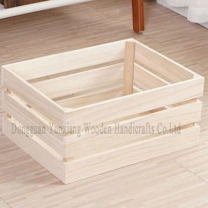 Mini Multicraft Nature Wooden Crates Storage Container, Farmhouse Style