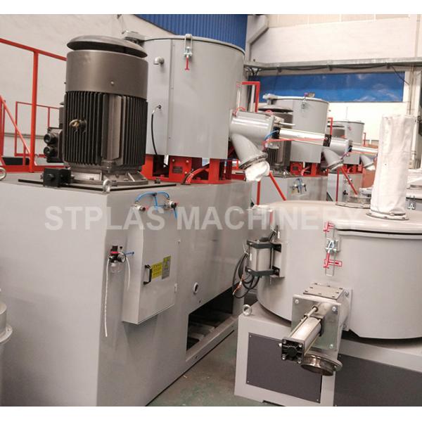 PVC Powder Conical Twin Screw Plastic Extruder With Mixing Machine SJSZ51