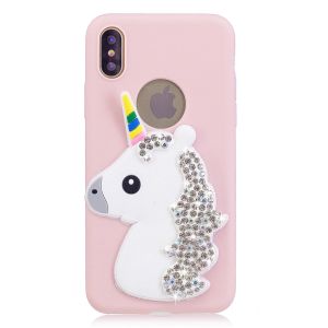 3D Cartoon Animal RhinestoneSilicone Soft Bling Glitter shockproof tpu phone