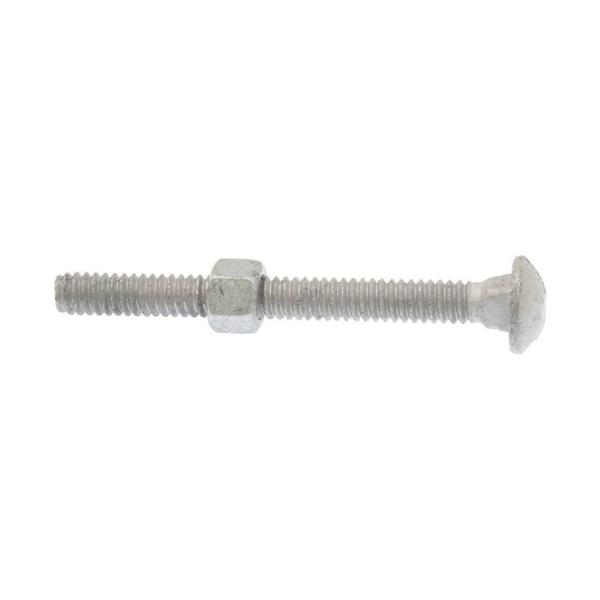 Galvanized Steel Carriage Bolt And Nut 3/8" X 3" For Chain Link Fencing