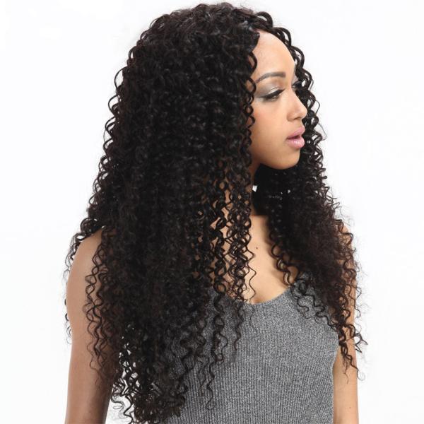 Buy 8'' Kinky Curl Middle Part 100% Brazilian Virgin Hair Lace Closure For Ladys at wholesale prices