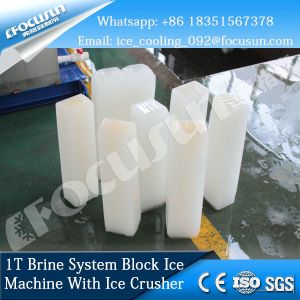 Brine System Block Ice Machine 1 Ton/Day With Ice Crusher And Water Cooling