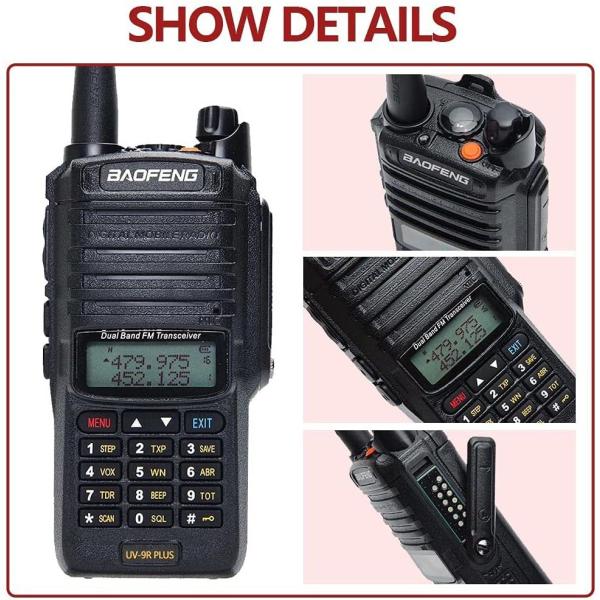 Baofeng UV-9R Dual Band Walkie Talkie 5W 128 Channels IPX6 Waterproof