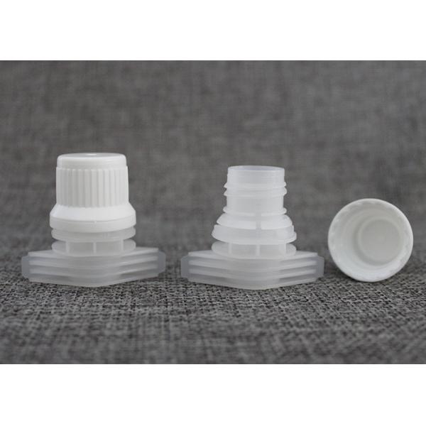 Anti - Pilfer PE PP Plastic Spout Caps For Juice / Beverage Doypack / Baby Food Pouch Tops