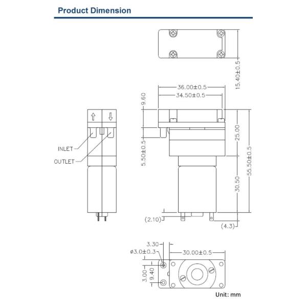 AIRJET Air compressor 6V electric mini air pump KMP-20A-6A