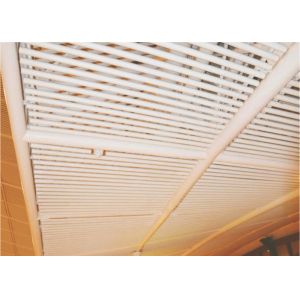 Suspended Square Tube Linear Metal Ceiling For Decoration , Fireproof Aluminum