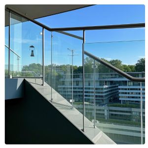 Stainless Steel Frameless Balcony Glass Railing Weatherproof
