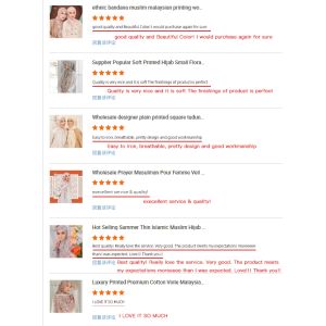 WEIWEI Textile Custom Wholesale Malaysia Indonesian Women's Summer Headscarf