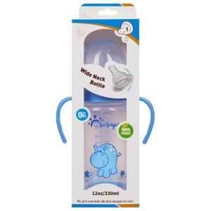 China PP 12oz 330ml Wide Neck Arc Polypropylene Baby Bottles on sale