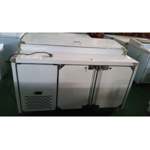 Commercial Refrigerated Pizza Prep Table Ventilation Cooling Stainless Steel