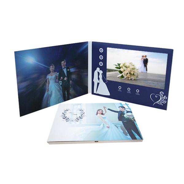 Buy 800*480P Screen LCD Invitation Card Digital Video Folder Book Glossy Finished at wholesale prices