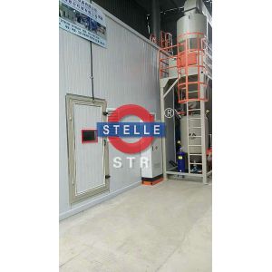 Screw Sandblasting Process Room / Abrasive Blast Room Volatge Customized