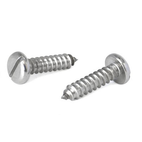 Stainless / Carbon Steel Self Tapping Wood Screws With Slotted Pan Head